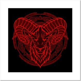 Viking Celtic Ram Aries Zodiac Posters and Art